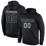 Custom Name & Number Black-Gray Sports Hoodie Sweatshirt Pullover - Personalized Stitched Team Apparel Personalized Stitched