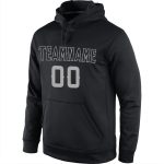 Custom Name & Number Black-Gray Sports Hoodie Sweatshirt Pullover - Personalized Stitched Team Apparel Personalized Stitched