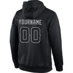Custom Name & Number Black-Gray Sports Hoodie Sweatshirt Pullover - Personalized Stitched Team Apparel Personalized Stitched