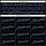 Custom Name & Number Personalized 3D Butterfly Sports Hoodie, Black & Light Blue Stitched Pullover Sweatshirt Personalized