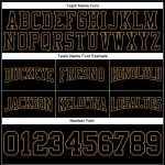 Custom Team Name Number Pullover Hoodie Sweatshirt - Personalized Stitched Black Old Gold Football Apparel Personalized Stitched