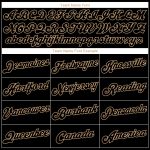 Custom Name Number Sports Pullover Hoodie Stitched Black Old Gold Sweatshirt for Team - Personalized Apparel Personalized