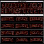 Personalized Black-Orange Sports Hoodie Sweatshirt - Stitched Pullover Design Personalized Stitched Black Black-Orange Sports