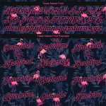 Custom Flamingo Sports Hoodie with 3D Black-Pink Pattern, Personalized Name & Number, Stitched Pullover Sweatshirt Personalized