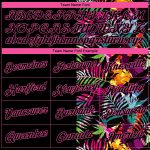 Custom Tropical Palm Leaves 3D Pattern Black-Pink Hoodie Sweatshirt with Name & Number - Personalized Sports Pullover Personalized