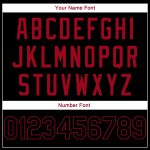Custom Name Number Personalized Sports Hoodie Black-Red Stitched Pullover Sweatshirt for Team Personalized Stitched Black