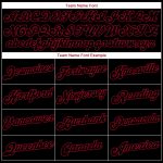 Custom Name Number Personalized Sports Hoodie Black-Red Stitched Pullover Sweatshirt for Team Personalized Stitched Black