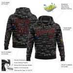 Custom Name Number Sports Hoodie Personalized 3D Pattern Pullover Sweatshirt Team Black Red-White Design Personalized Stitched