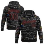 Custom Name Number Sports Hoodie Personalized 3D Pattern Pullover Sweatshirt Team Black Red-White Design Personalized Stitched