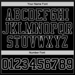 Custom Black-White Sports Hoodie with Personalized Team Name and Number - Stitched Pullover Sweatshirt Personalized Stitched