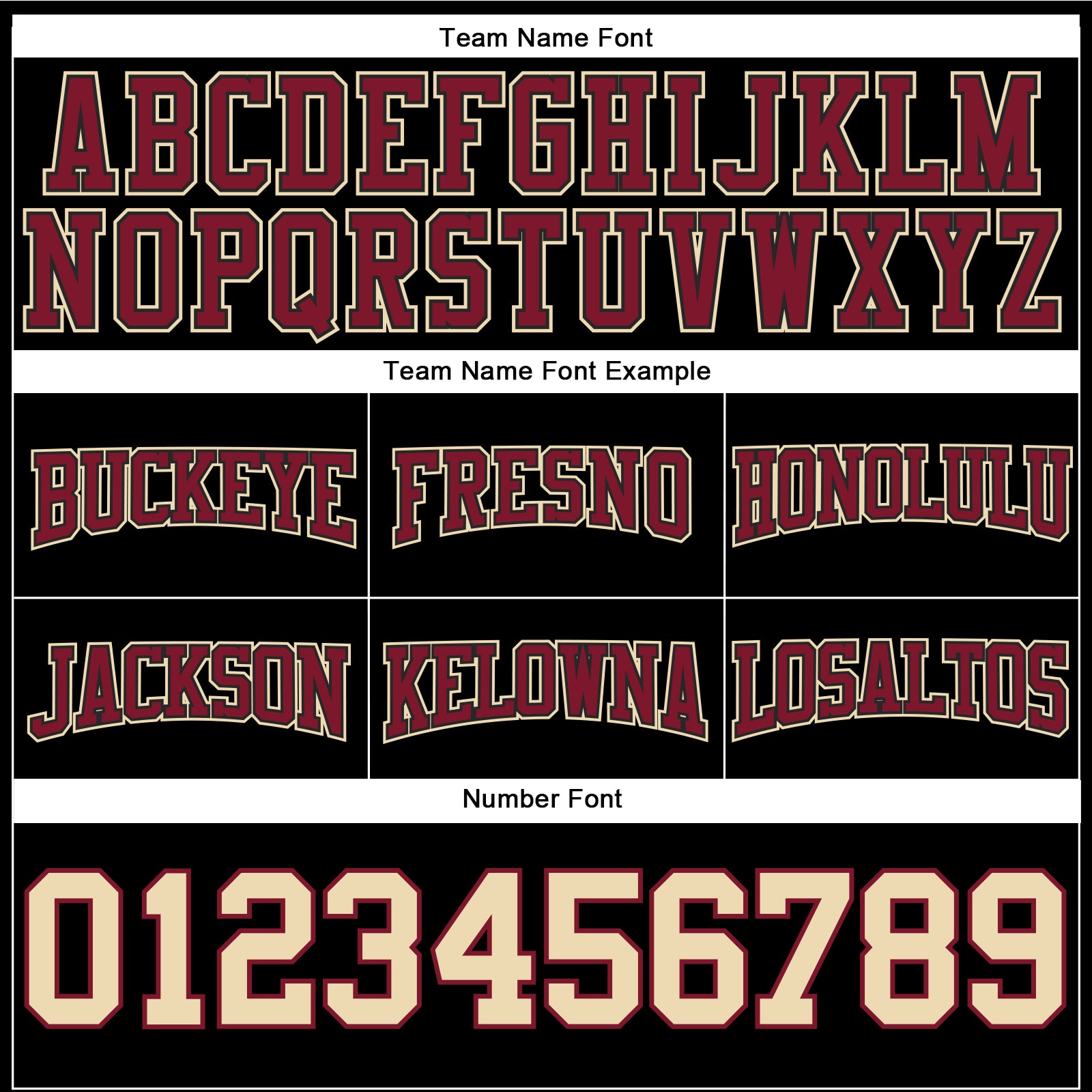 Personalized Stitched Black Cream-Crimson Football Pullover Sweatshirt Hoodie Team Custom Name and Number Custom Stitched Football Hoodie Sweatshirt with Personalized Name and Number - Black Cream-Crimson Design Personalized Stitched - Image 3