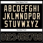 Custom Name Number Sports Hoodie Pullover Sweatshirt - Personalized Stitched Black Cream Team Apparel Personalized Stitched