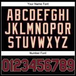 Custom Name and Number Stitched Hoodie Sweatshirt for Crimson City Sports Team - Black and Cream Pullover Personalized Stitched
