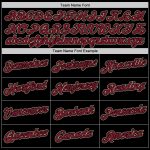 Personalized Black Crimson-Cream Sports Hoodie Sweatshirt - Stitched Pullover Personalized Stitched Black Crimson-Cream Sports