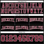 Custom Name Number Football Hoodie Pullover Sweatshirt Black Crimson White - Personalized Team Apparel Personalized Stitched
