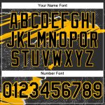 Custom Sports Hoodie with Personalized Name and Number, Stitched Black Gold 3D Torn Paper Style Sweatshirt Personalized Stitched
