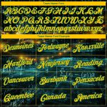 Custom Name and Number Math Sports Hoodie, Personalized 3D Pattern Sweatshirt in Black, Gold & Kelly Green - Team Apparel
