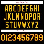 Custom Name and Number Sports Hoodie Sweatshirt - Personalized Black Gold-Red Pullover for Team Personalized Stitched Black