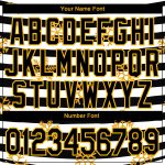 Personalized Black Gold White Christmas Snowflakes 3D Hoodie Pullover Sweatshirt Personalized Stitched Black Gold-White Christmas