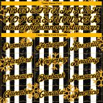 Custom Name Number 3D Pullover Hoodie Black Gold White Christmas Snowflakes Sweater Personalized Sports Apparel Personalized