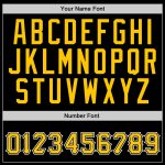 Personalized Black Gold-White Sports Hoodie Pullover Sweatshirt for Men and Women Personalized Stitched Black Gold-White
