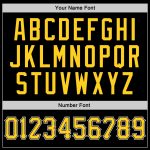 Custom Team Hoodie with Name and Number - Personalized Black Gold-White Sports Pullover Sweatshirt Personalized Stitched