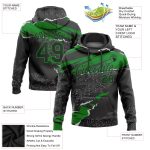 Custom Name and Number 3D Pattern Hoodie for Sports, Personalized Stitched Torn Paper Style Sweatshirt Pullover Personalized