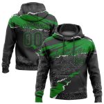 Custom Name and Number 3D Pattern Hoodie for Sports, Personalized Stitched Torn Paper Style Sweatshirt Pullover Personalized