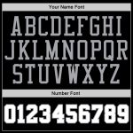 Custom Team Name Number Hoodie Sweatshirt - Personalized Black Gray Pinstripe Pullover Personalized Stitched Black Gray Pinstripe