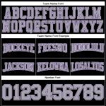 Custom Name Number Stitched Hoodie for Football - Black Gray Purple Pullover Sweatshirt Personalized Stitched Black Gray-Purple