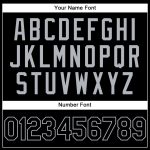 Custom Name Number Black Gray Sports Hoodie Pullover Sweatshirt - Personalized Team Apparel Personalized Stitched Black Gray