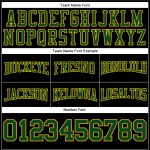 Custom Team Football Hoodie with Stitched Name and Number - Black Green-Gold Pullover Sweatshirt Personalized Stitched Black