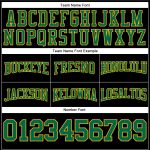 Custom Name Number Football Hoodie Sweatshirt - Personalized Stitched Black Kelly Green-Gold Pullover Team Apparel Personalized