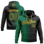 Custom Name Number Personalized Stitched Black Green Gold Gradient Fashion Sports Hoodie Pullover Sweatshirt Personalized