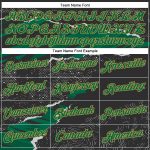 Custom Name and Number Stitched Pullover Hoodie - 3D Torn Paper Design in Black, Kelly Green, and Old Gold - Sports Sweatshirt
