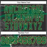 Custom Name and Number Stitched Pullover Hoodie - 3D Torn Paper Design in Black, Kelly Green, and Old Gold - Sports Sweatshirt