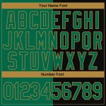 Personalized Halloween Pumpkin Sports Hoodie Custom Name & Number - Stitched Black Green Old Gold 3D Scary Faces Pullover Sweatshirt
