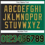 Custom Name Number Black Green Gradient Sports Hoodie Sweatshirt Pullover - Personalized Team Apparel Personalized Stitched
