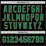 Custom Sports Hoodie with Personalized Name and Number, Black Kelly Green-Old Gold Pullover Sweatshirt Personalized Stitched