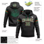 Custom Name Number Football Hoodie Pullover Sweatshirt Personalized Stitched Black Kelly Green Orange Team Design Personalized