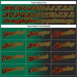 Custom Name and Number Personalized Sports Hoodie Sweatshirt in Black Kelly Green-Orange Gradient Design Personalized Stitched