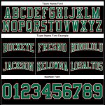 Custom Football Hoodie with Name and Number - Stitched Black, Kelly Green and Red Pullover Sweatshirt Personalized Stitched