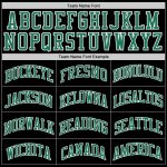 Custom Team Hoodie with Name and Number - Personalized Black Kelly Green-White Pullover Sweatshirt Personalized Stitched