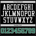 Custom Team Hoodie with Name and Number - Personalized Black Kelly Green-White Pullover Sweatshirt Personalized Stitched