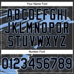 Custom Name and Number Black Light Blue 3D Torn Paper Sports Hoodie Pullover - Personalized Stitched Sweatshirt Design Personalized