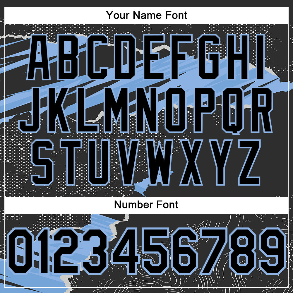 Personalized Stitched Black Light Blue 3D Pattern Design Torn Paper Style Sports Pullover Sweatshirt Hoodie Team Custom Name and Number Custom Name and Number Black Light Blue 3D Torn Paper Sports Hoodie Pullover - Personalized Stitched Sweatshirt Design Personalized - Image 4