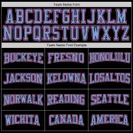 Custom Team Hoodie with Personalized Name and Number - Black Light Blue-Pink Stitched Sports Pullover Sweatshirt Personalized