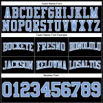 Custom Name Number Football Hoodie Sweatshirt Personalized Stitched Black Light Blue White Team Gear Personalized Stitched