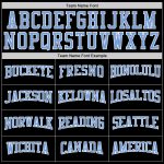 Personalized Black Light Blue-White Sports Hoodie Sweatshirt Pullover Personalized Stitched Black Light Blue-White Sports