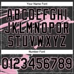 Custom Name & Number Sports Hoodie with 3D Torn Paper Design - Black & Light Pink Stitched Pullover Sweatshirt Personalized